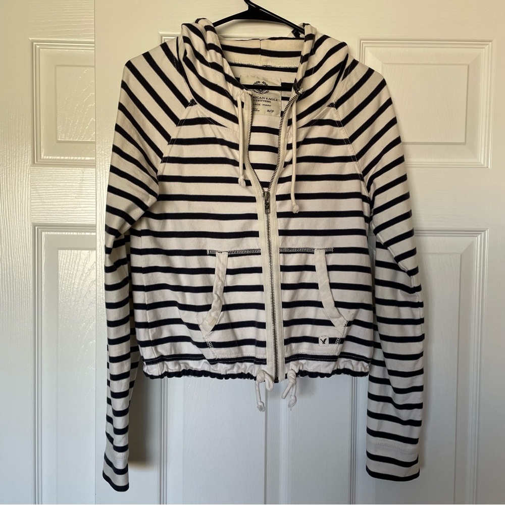 AE Zip-Up Striped Hoodie